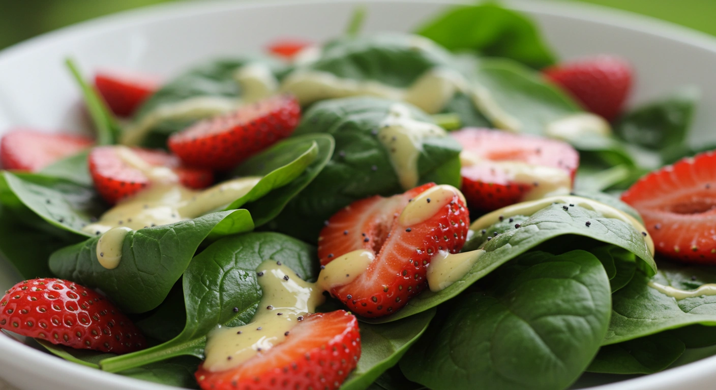 Strawberry Poppy Seed Spinach Salad